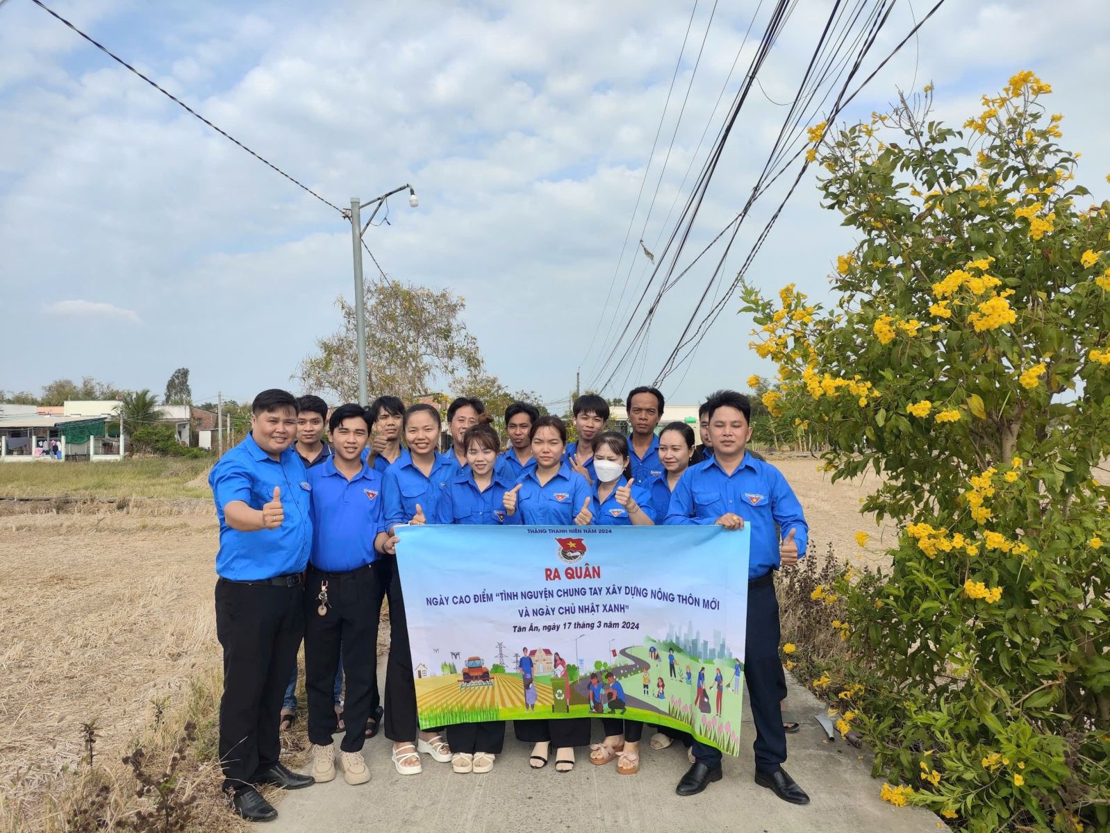 TUỔI TRẺ MẪU GIÁO TÂN ÂN GÓP PHẦN XÂY DỰNG  XÃ NÔNG THÔN MỚI KIỂU MẪU