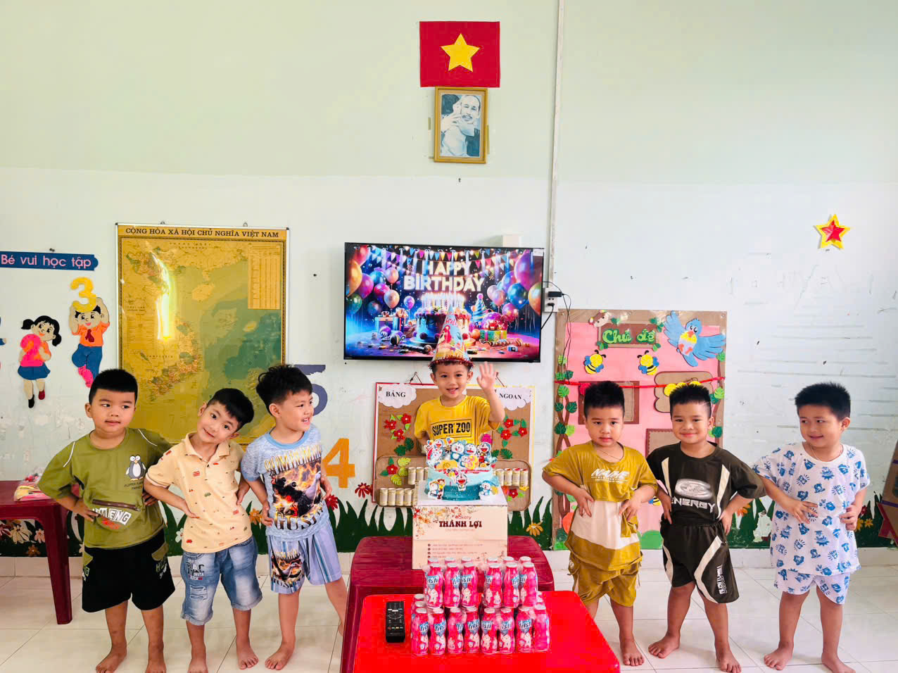 🎉 CHÚC MỪNG SINH NHẬT CÁC BÉ THÁNG 4 – TRƯỜNG MẪU GIÁO TÂN ÂN  🎉