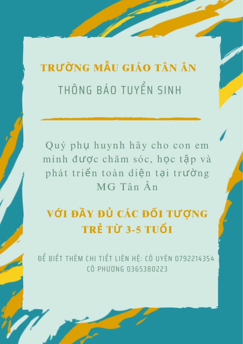 THÔNG BÁO TUYỂN SINH NĂM HỌC 2025 - 2026